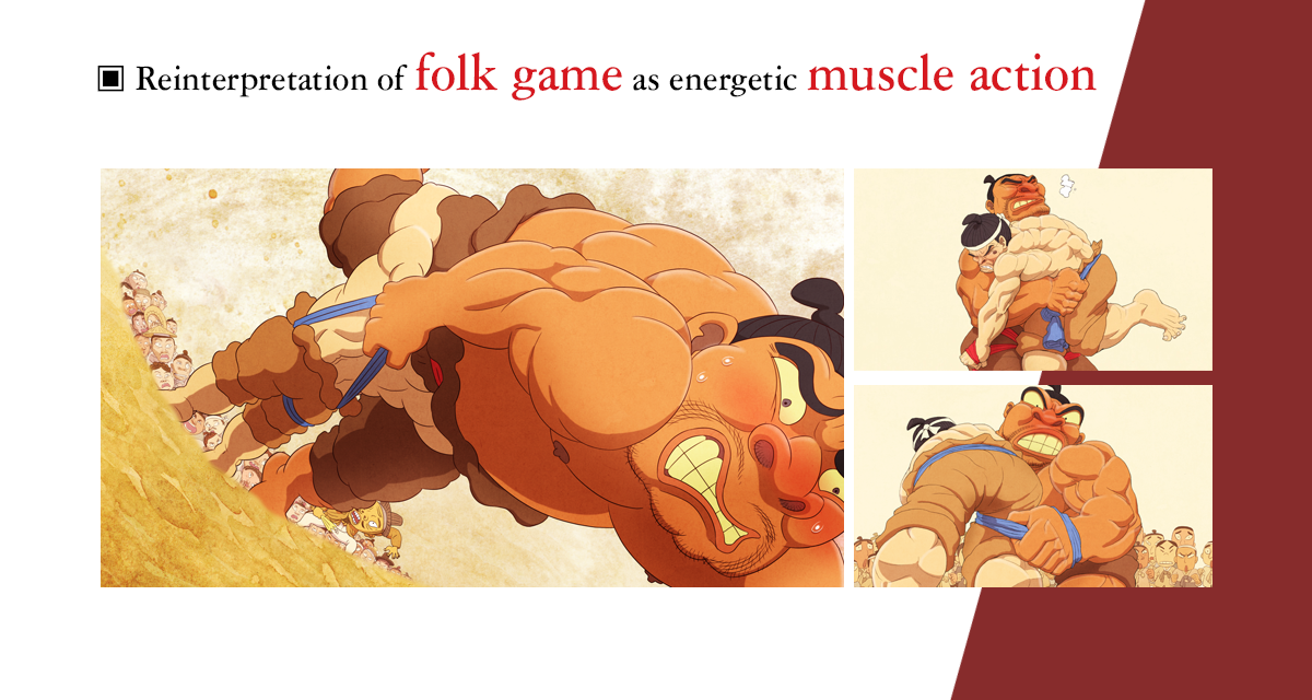 Reinterpretation of folk game as energetic muscle action